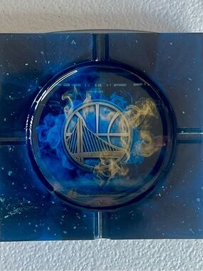 Golden State Warriors Ashtray | Custom Basketball Resin Ashtray Collectible Gift
